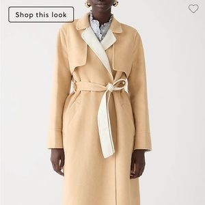 J Crew Harriet trench coat in double-faced blend